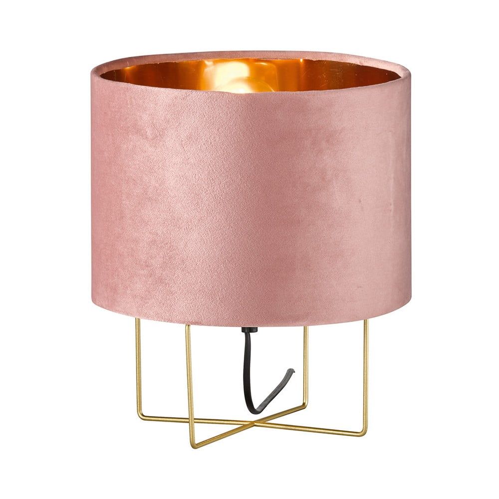 Růžová stolní lampa s textilním stínidlem (výška 32 cm) Aura – Fischer & Honsel - Bonami.cz