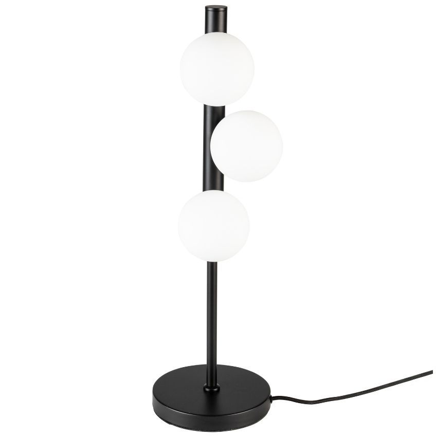 White Label Opálově bílá skleněná stolní lampa WLL MONICA 61 cm - Designovynabytek.cz