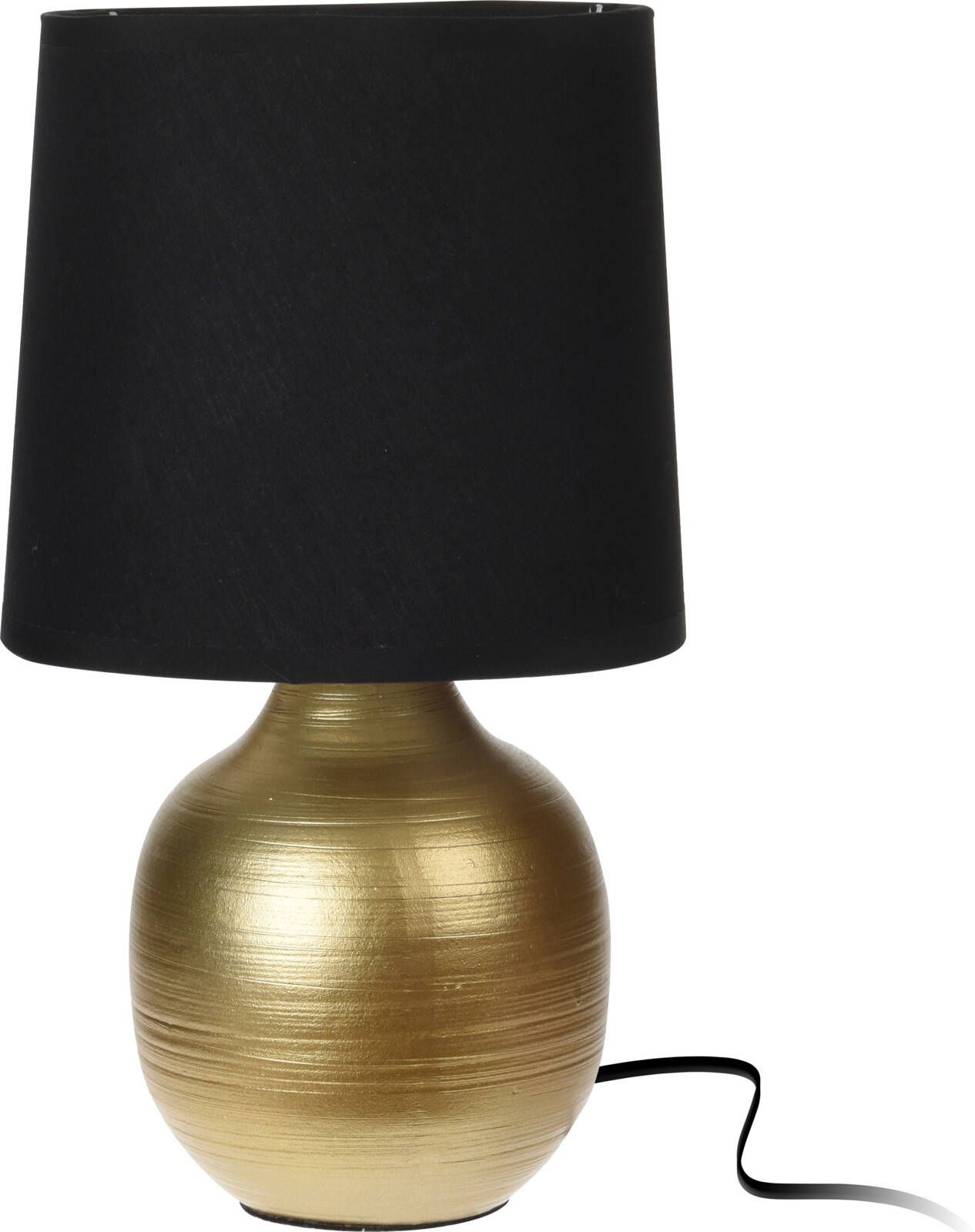 Stolní lampa s velurvým stínidlem, 25 cm, zlato černá - EMAKO.CZ s.r.o.