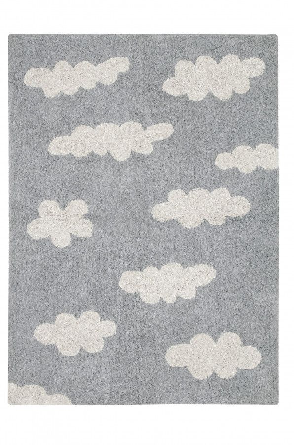 Lorena Canals Pro zvířata: Pratelný koberec Clouds bílá, šedá 120x160 cm - ATAN Nábytek