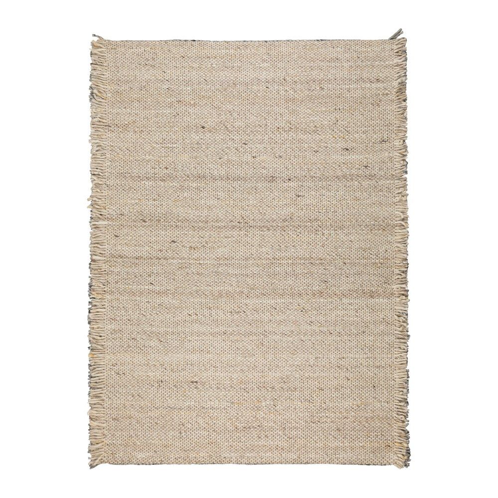 Béžový vlněný koberec Zuiver Frills, 170 x 240 cm - Bonami.cz