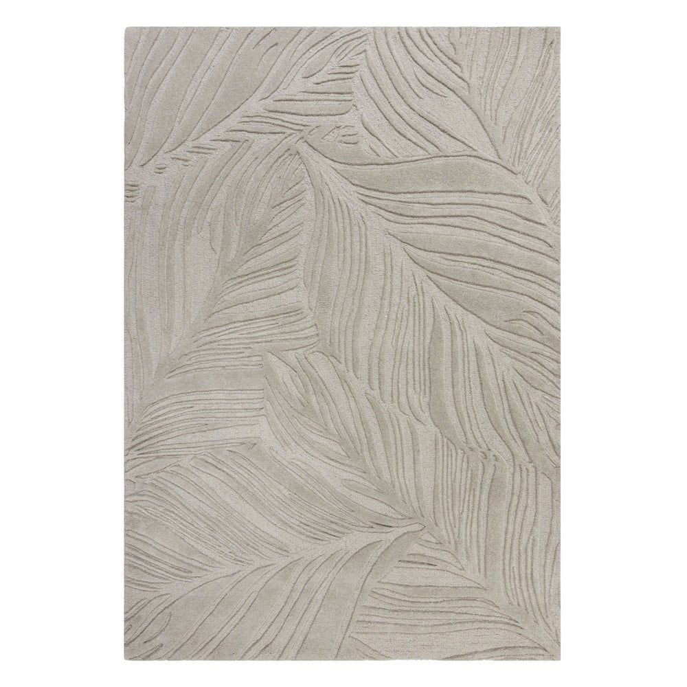 Šedý vlněný koberec Flair Rugs Lino Leaf, 160 x 230 cm - Bonami.cz