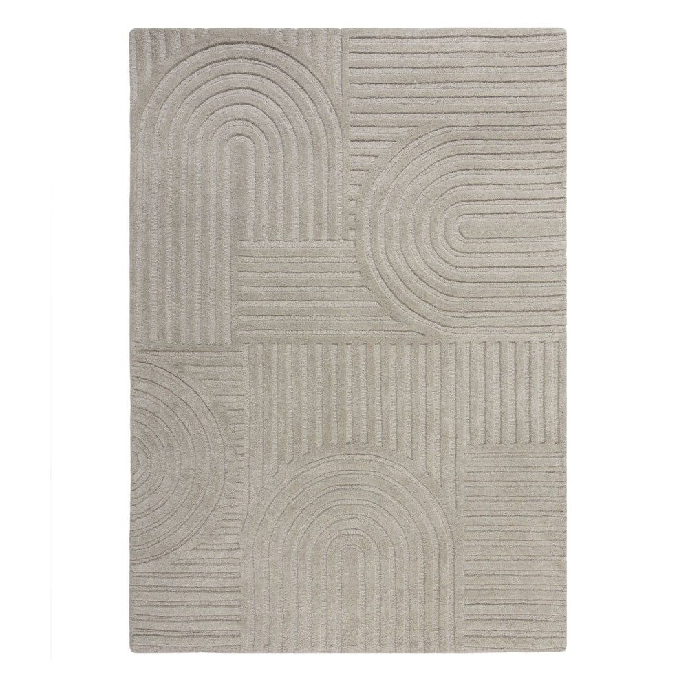 Šedý vlněný koberec Flair Rugs Zen Garden, 120 x 170 cm - Bonami.cz