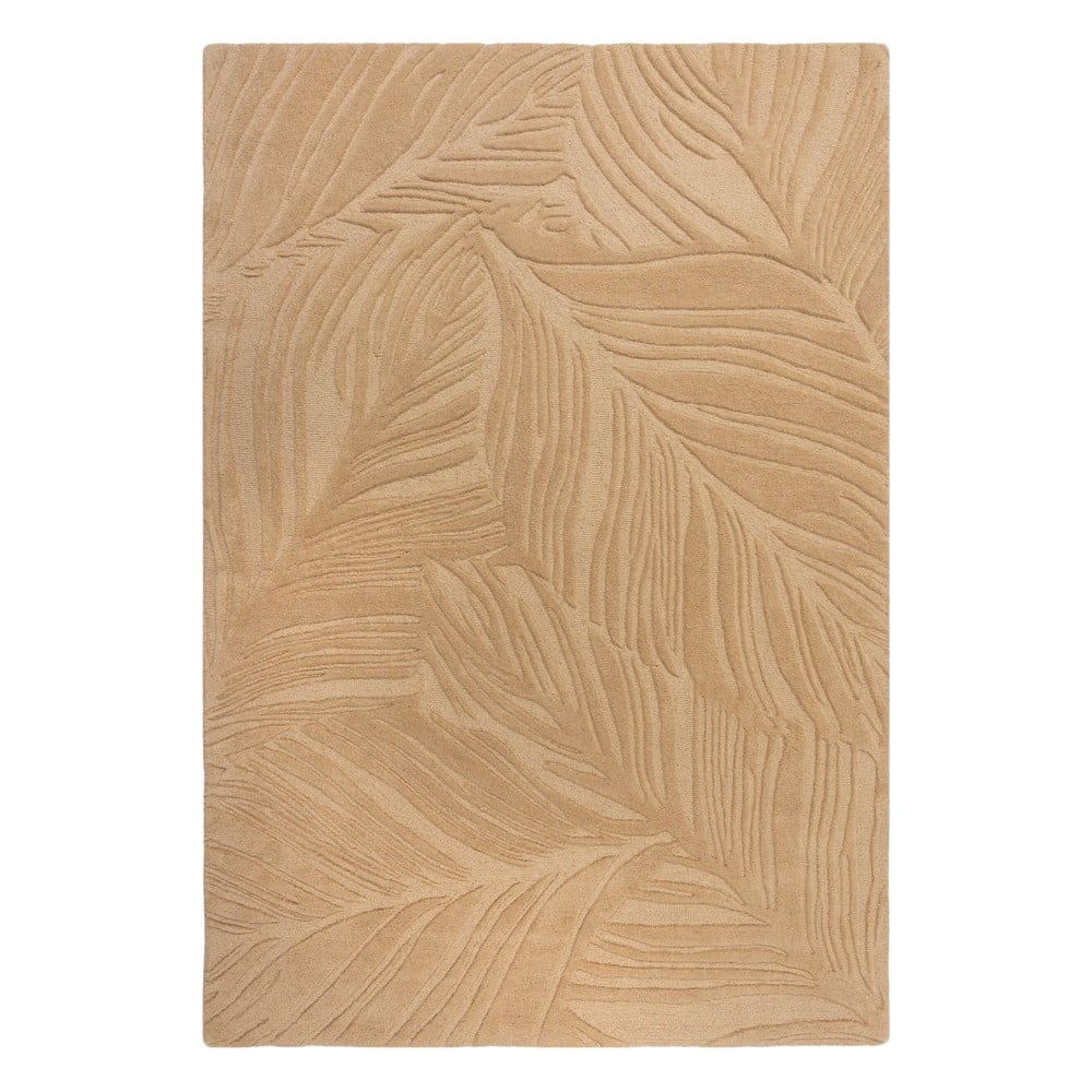 Světle hnědý vlněný koberec Flair Rugs Lino Leaf, 120 x 170 cm - Bonami.cz
