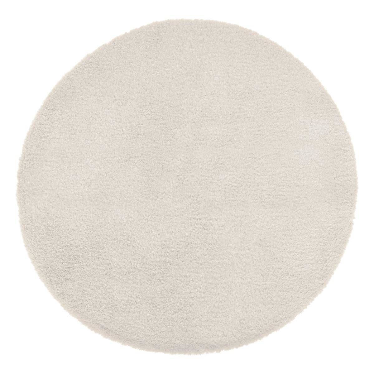 Atmosphera Bílý kulatý koberec, 80 cm - EDAXO.CZ s.r.o.