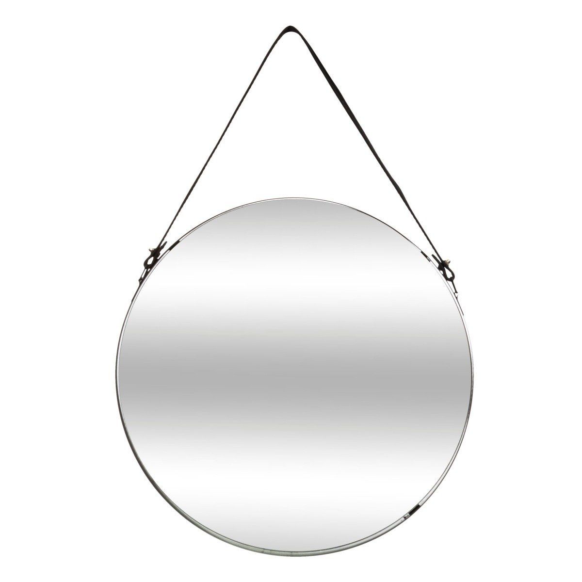 Atmosphera Kulaté zrcadlo, dekorativní zrcadlo na šňůrce, O 38 cm, černé - EDAXO.CZ s.r.o.