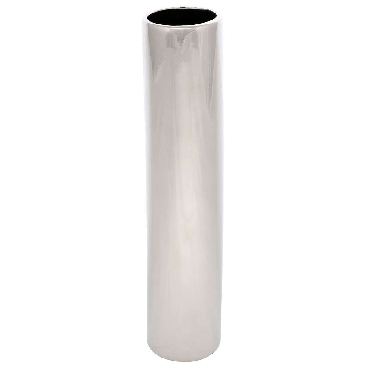 Keramická váza Tube, 5 x 24 x 5 cm, stříbrná - 4home.cz