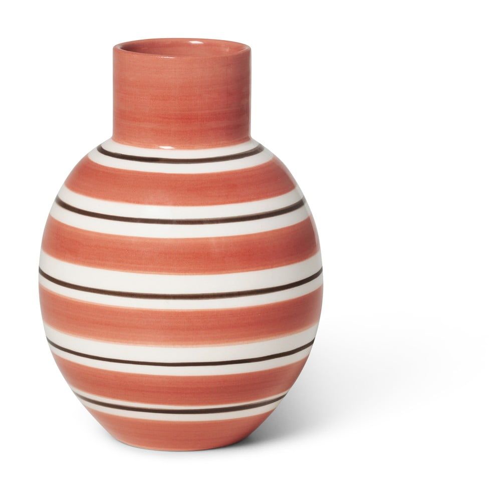 Růžovo-bílá keramická váza Kähler Design Nuovo, výška 14,5 cm - Bonami.cz