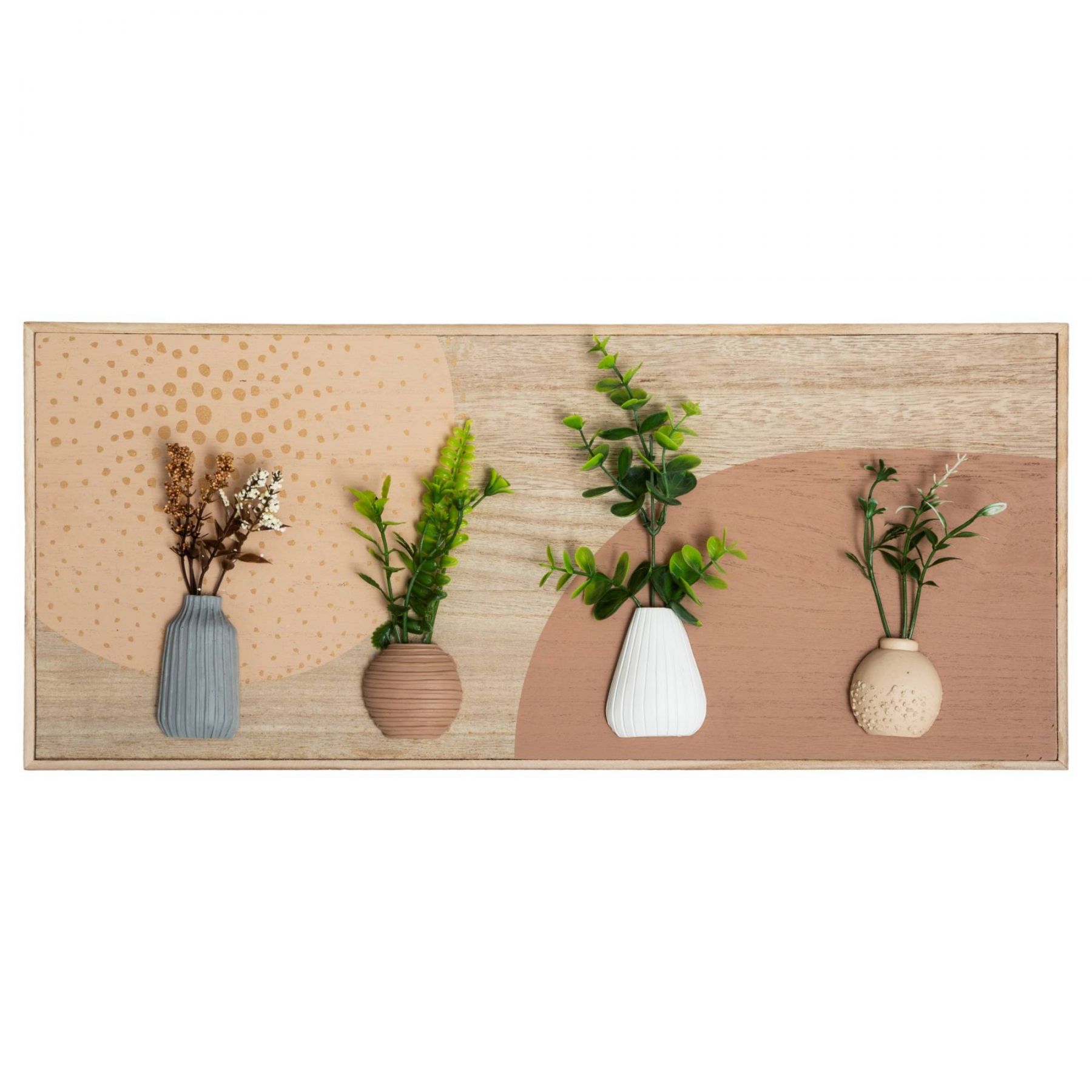 Atmosphera Nástěnná dekorace 3D, rostliny ve vázách s květinami - EMAKO.CZ s.r.o.