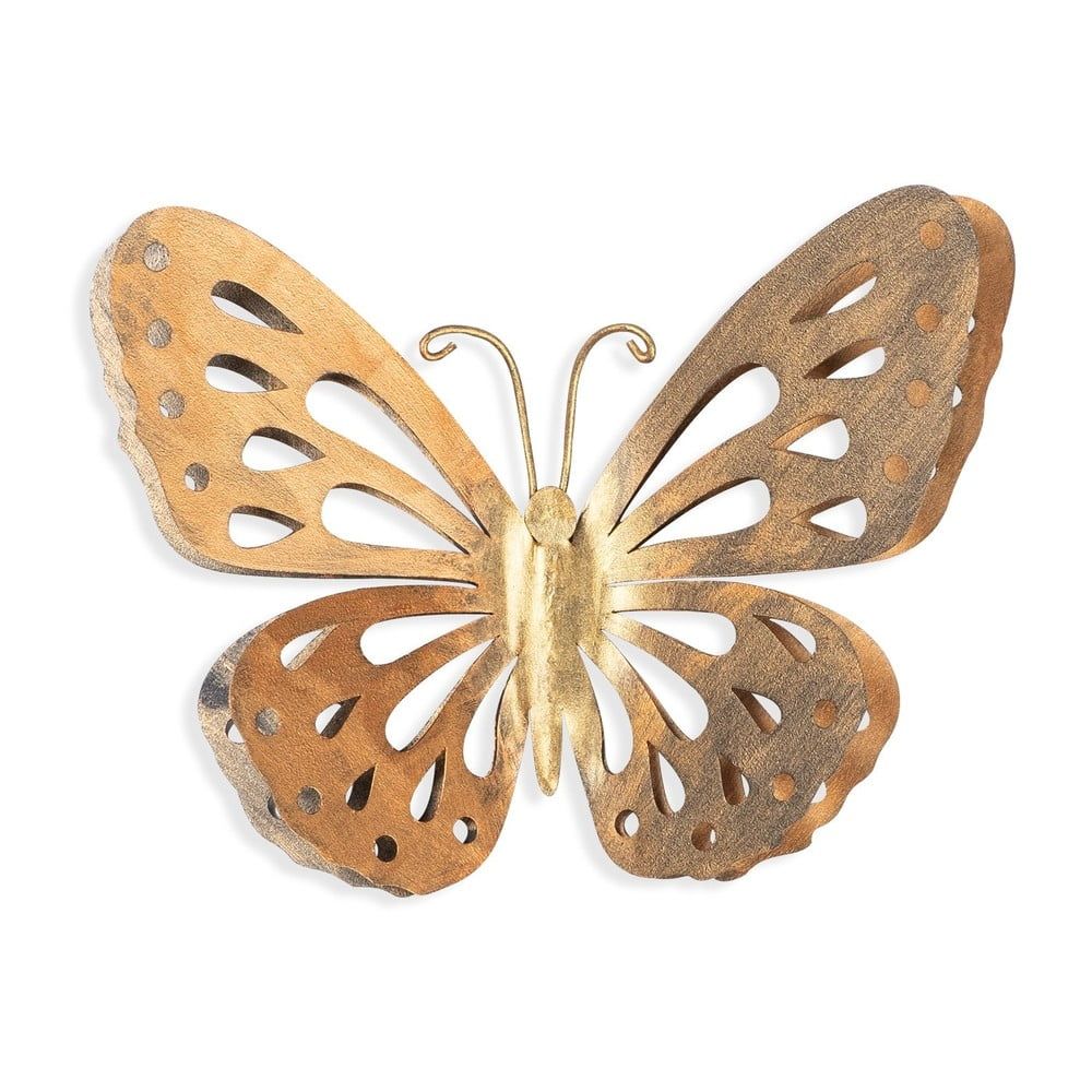 Nástěnná dekorace ve zlaté barvě Wallity Butterfly - Bonami.cz