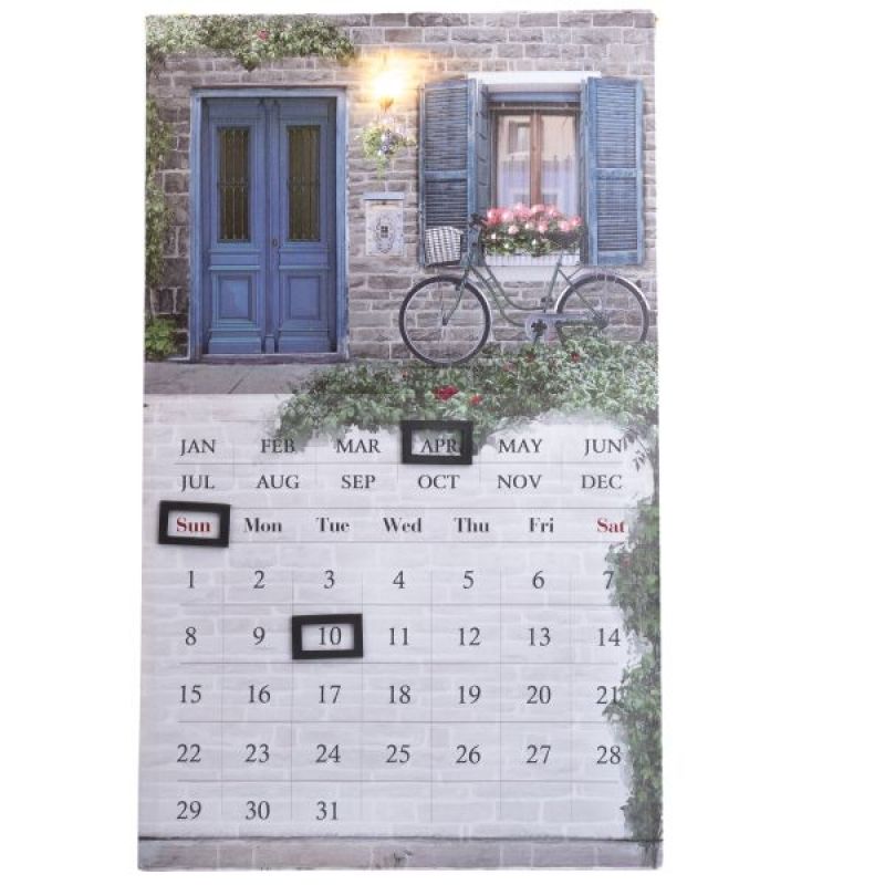 Nástěnný kalendář s magnety 30 x 50 x 1,8 cm kamenný dům - Novaline.cz
