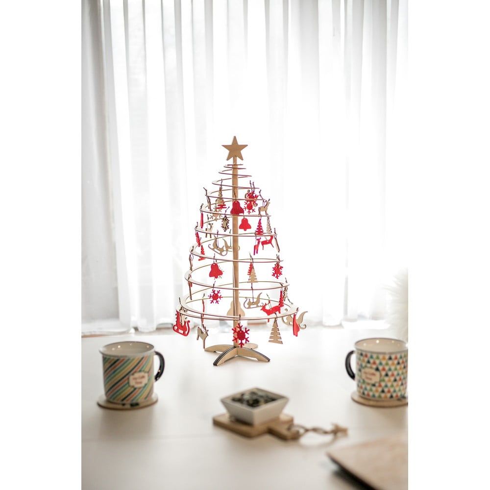 Dřevěný dekorativní vánoční stromek Spira Mini, výška 42 cm - Bonami.cz