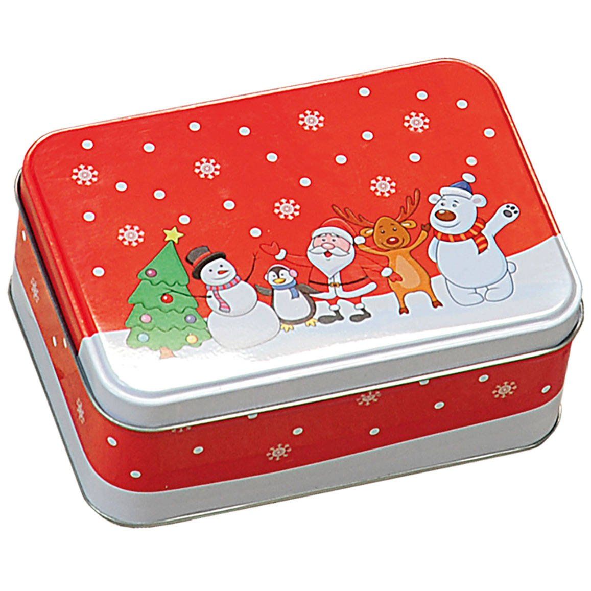 Plechovka na sušenky, červená s vánočním motivem, KESPER - EMAKO.CZ s.r.o.