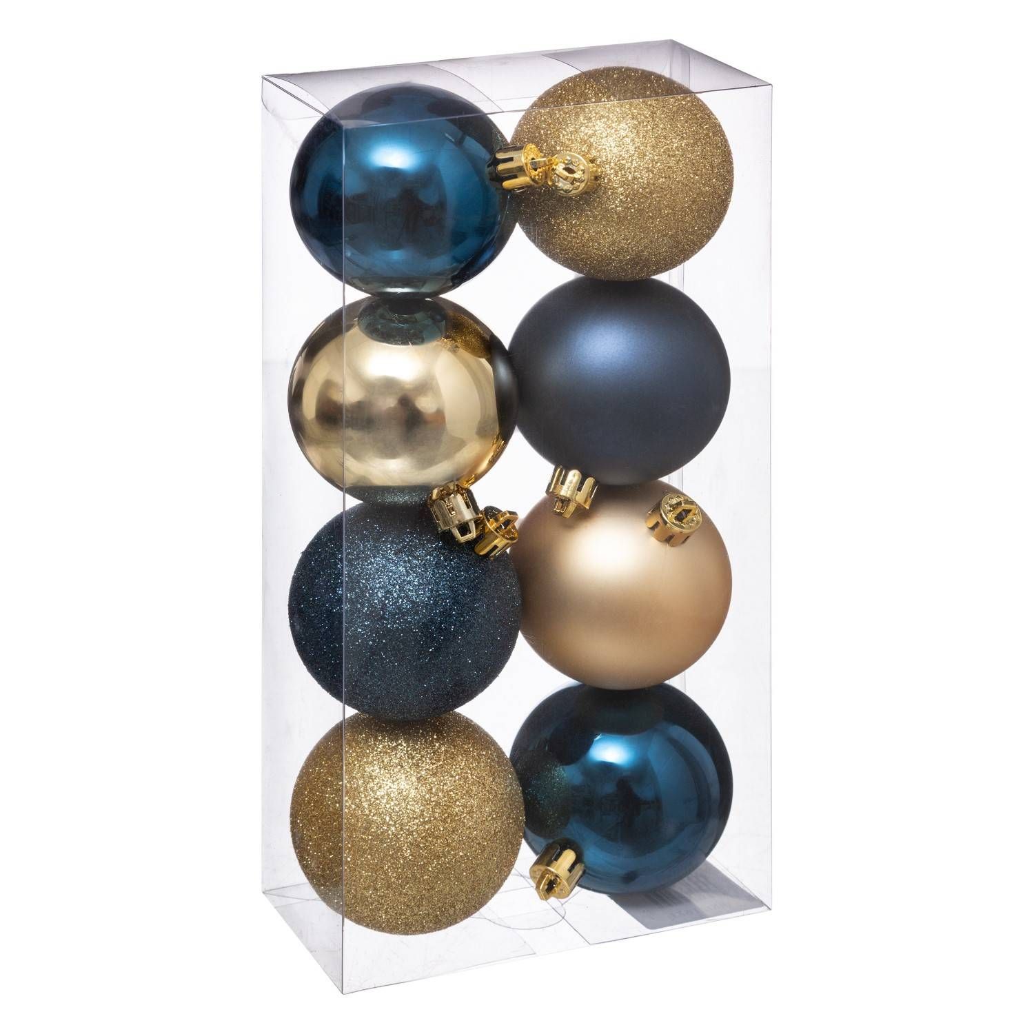 Fééric Lights and Christmas Vánoční koule, sada 8 ks, tmavě modrá a zlatá barva, O 7 cm - EMAKO.CZ s.r.o.