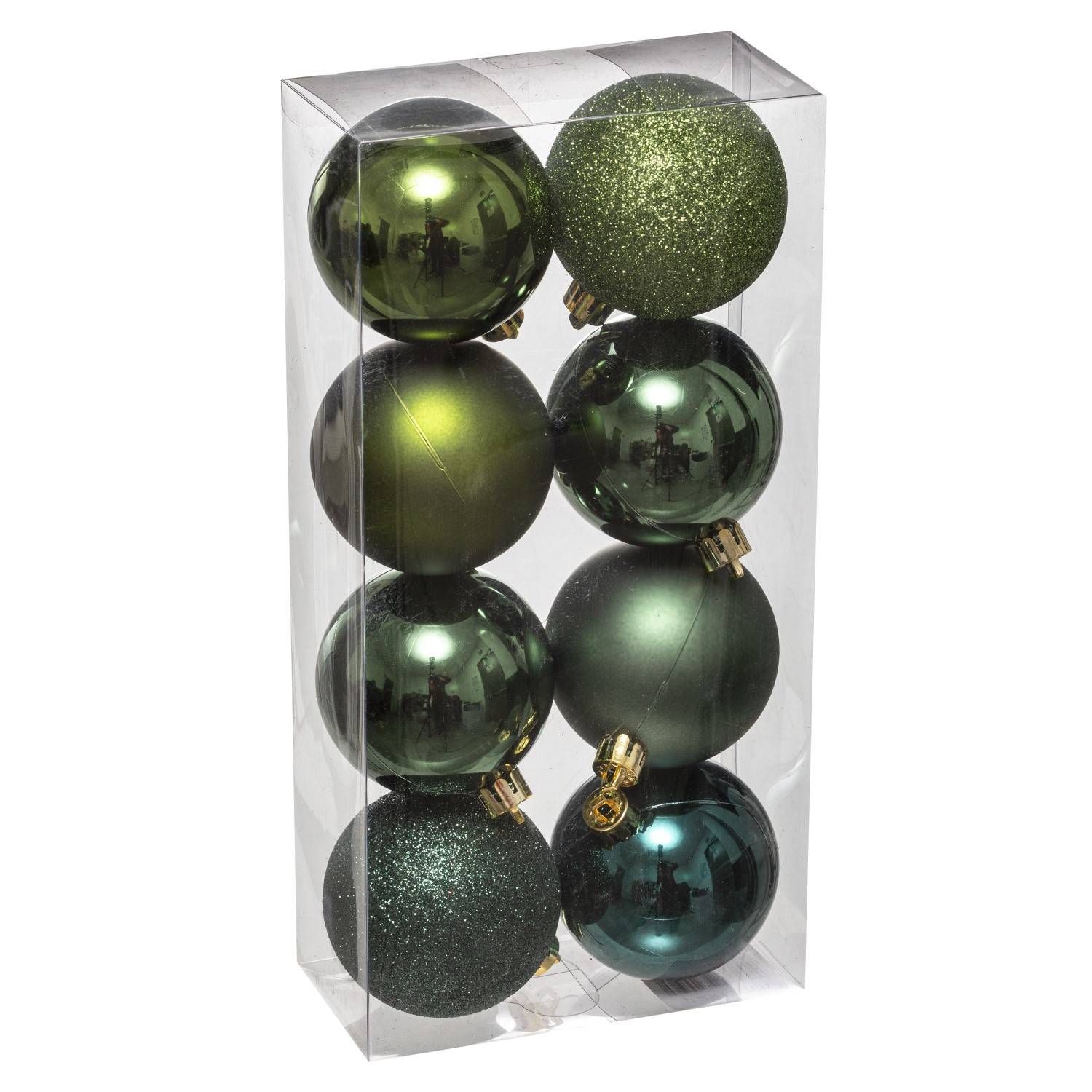 Fééric Lights and Christmas Vánoční koule, sada 8 kusů, zelená barva, 7 cm - EMAKO.CZ s.r.o.