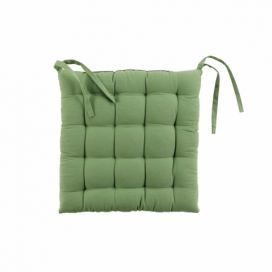 Douceur d\'intérieur Sedák na židli, oboustranný, khaki/tmavě šedá barva, 40 x 40 cm