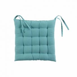 Douceur d\'intérieur Sedák na židli, oboustranný, modrá-antracitová barva, 40 x 40 cm