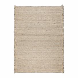 Béžový vlněný koberec Zuiver Frills, 170 x 240 cm