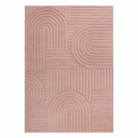Růžový vlněný koberec Flair Rugs Zen Garden, 160 x 230 cm Bonami.cz