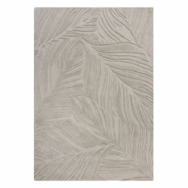 Šedý vlněný koberec Flair Rugs Lino Leaf, 160 x 230 cm Bonami.cz