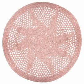 Atmosphera Dekorativní koberec, průměr 90 cm, růžový