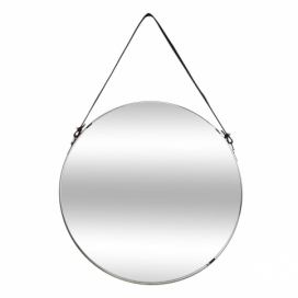 Atmosphera Kulaté zrcadlo, dekorativní zrcadlo na šňůrce, O 38 cm, černé