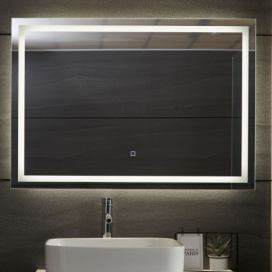   Aquamarin Koupelnové zrcadlo s LED osvětlením, 100 x 70 cm\r\n