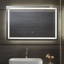 Aquamarin Koupelnové zrcadlo s LED osvětlením, 90 x 60 cm\r\n Kokiskashop.cz
