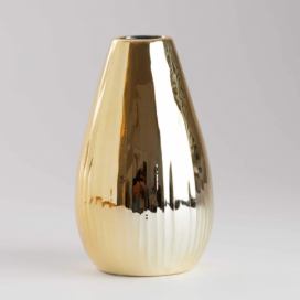 RIFFLE Váza 15,5 cm - zlatá