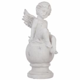 Atmosphera Soška andílka z polyesterové pryskyřice, ozdobné sošky, dekorativní sošky, figurka, anděl strážný, andílek, sošky andílků