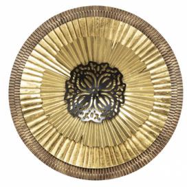 Atmosphera Kovová nástěnná dekorace NAM, zlatá, 67 cm