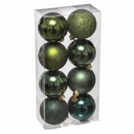 Fééric Lights and Christmas Vánoční koule, sada 8 kusů, zelená barva, 7 cm