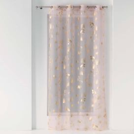Douceur d\'intérieur Lesklá záclona BLOOMY, 140 x 240 cm, růžová
