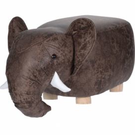 Emako Taburet ve tvaru slona, čalouněná stolička je užitečný nábytek, který se hodí do každé místnosti