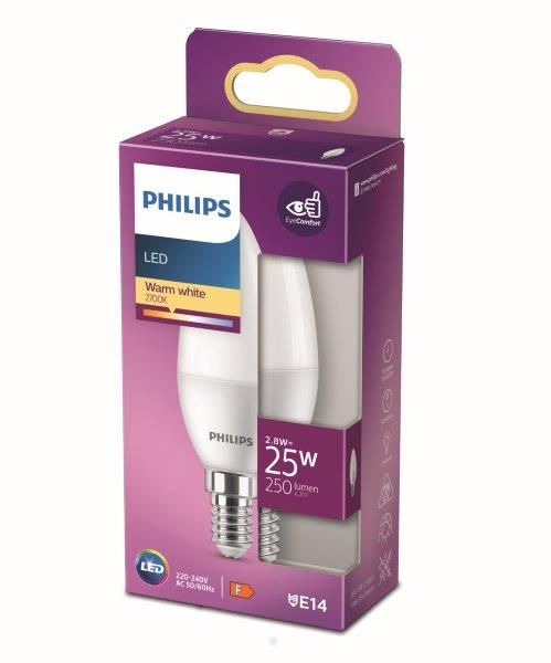 Philips svíčka, 4W, E14, teplá bílá - Svítidla FEIM