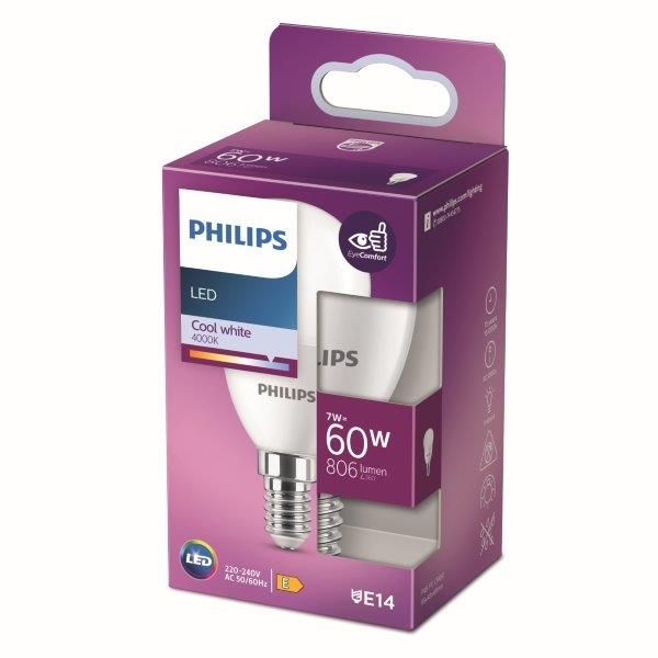 Philips 8719514309708 LED žárovka 7W/60W | E14 | 806lm | 4000K | P48 - Svítidla FEIM
