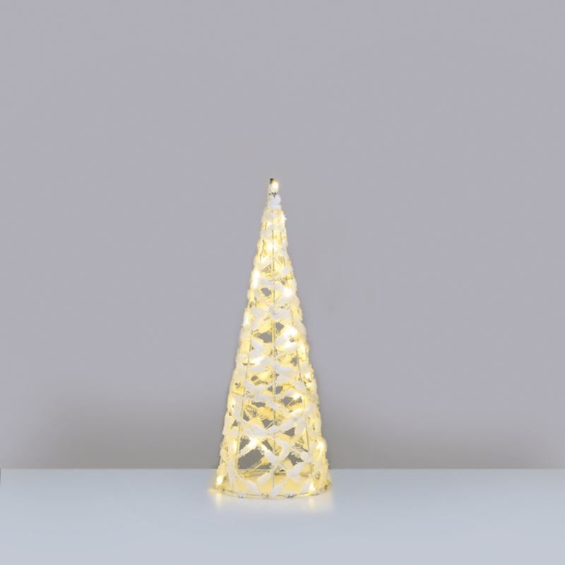 ACA DECOR LED dekorační bavlněný stromek 50 cm, teplá bílá, 30 LED, 3xAA - STERIXretro