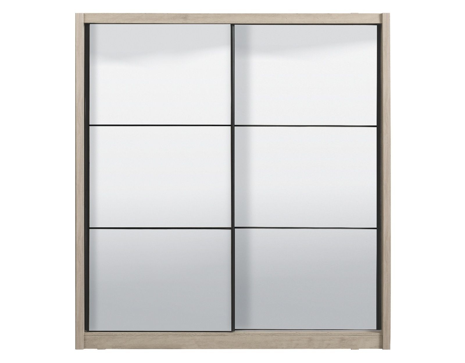 Zrcadlová skříň s posuvnými dveřmi Debby 215 - dub šedý - Nábytek Harmonia s.r.o.