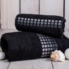 Jahu ručník froté Darwin černý 50x100 cm 