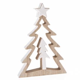 Vánoční dekorace Wooden Tree, 12,2 x 17,5 x 2,4 cm
