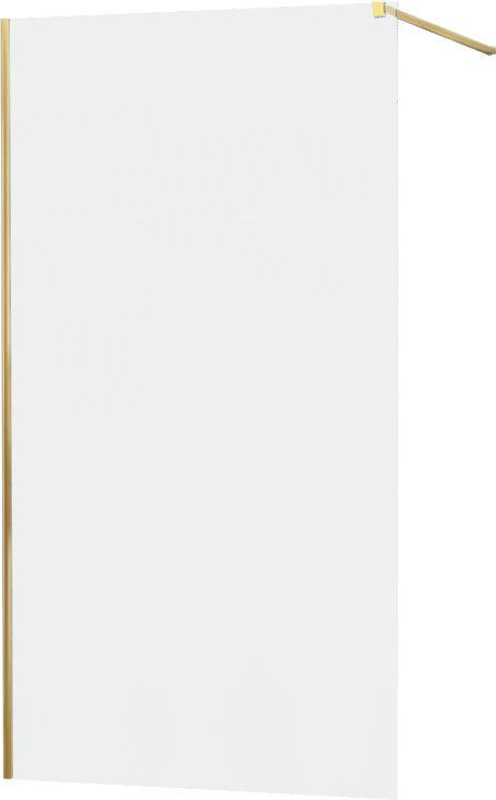 MEXEN - KIOTO Sprchová zástěna WALK-IN 90x200 cm 8 mm, zlatá, matné sklo 800-090-101-50-30 - Hezká koupelna s.r.o.