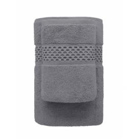 Faro Bavlněný ručník Rete 50x90 cm tmavě šedý
