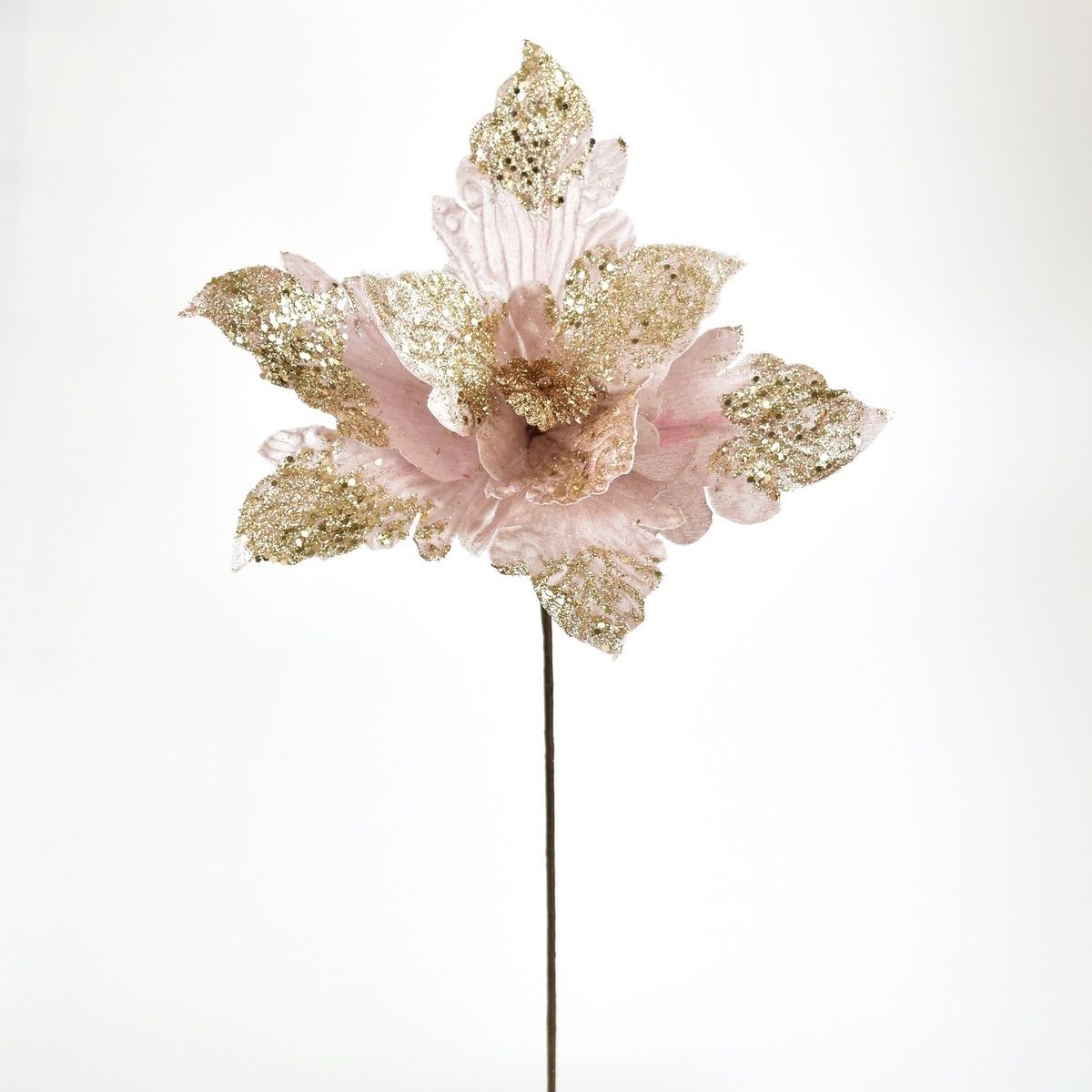 Vánoční třpytivá květina růžová, 50 x 32 cm - 4home.cz