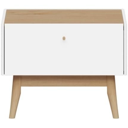 Bílý dubový noční stolek Germania Monteo 2410 55 x 42 cm - Designovynabytek.cz