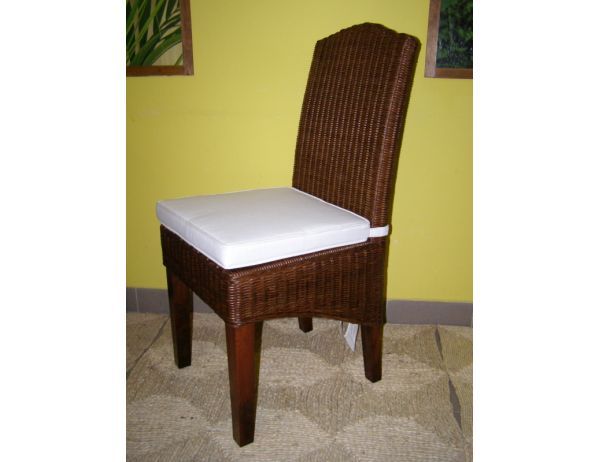 Ratanová jídelní židle CORINA - tmavý med - FORLIVING