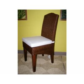 Ratanová jídelní židle CORINA - tmavý med