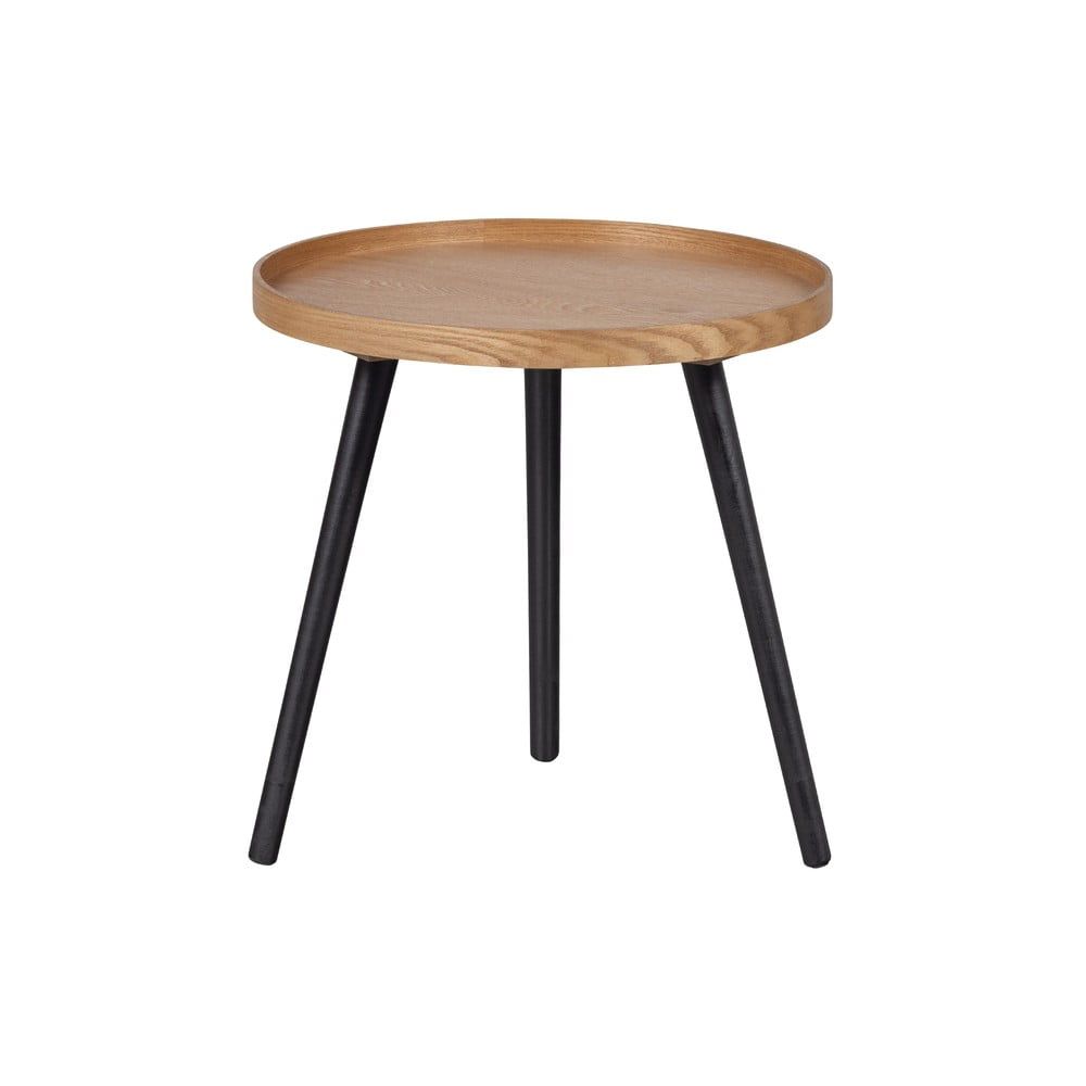 Odkládací stolek s deskou v jasanovém dekoru WOOOD Mesa, ø 45 cm - Bonami.cz