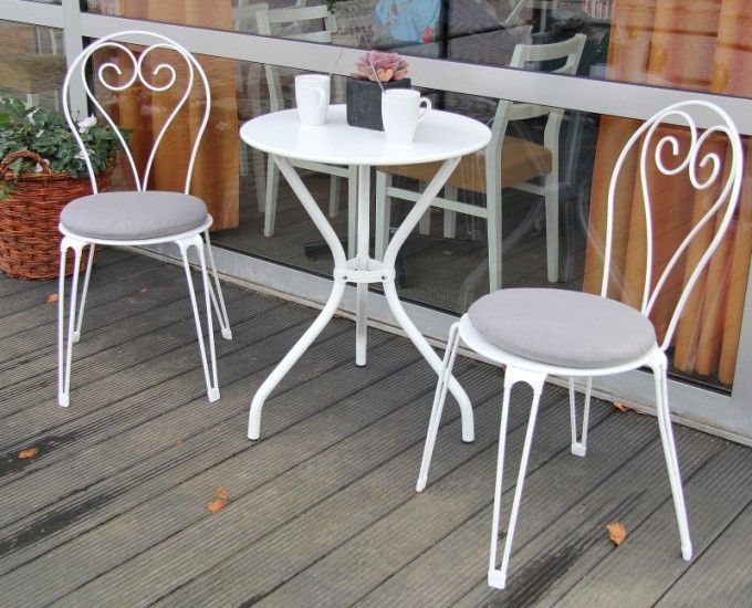  Židle do kavárny ANNECY: bílá ocel - Mobler.cz