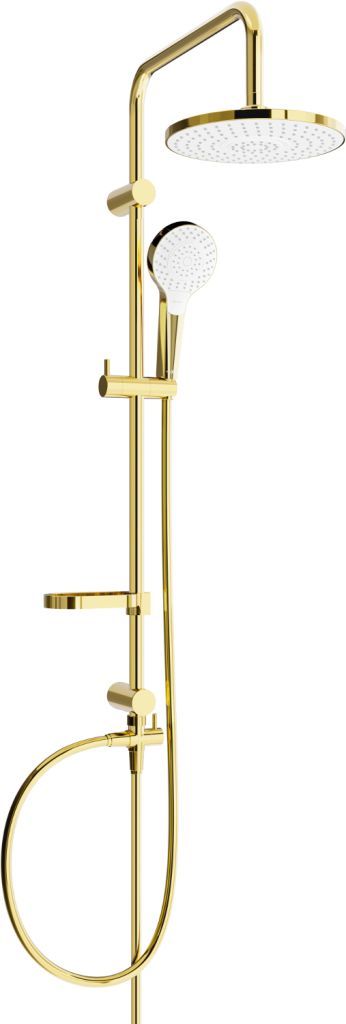 MEXEN - X05 sprchový set zlatá / white 798050591-50 - Hezká koupelna s.r.o.