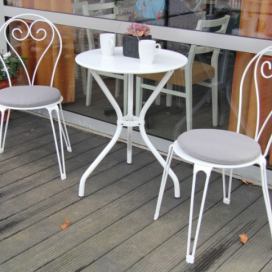  Židle do kavárny ANNECY: bílá ocel